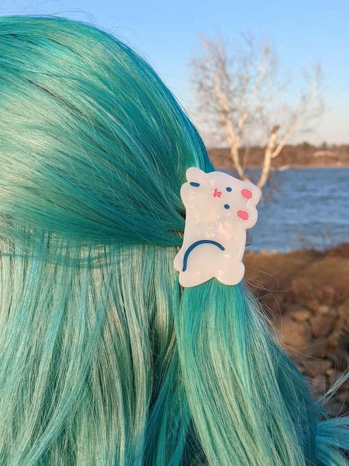 White Bunny Mini Hair Claw Clip | Trendy Hair Claw, Cute Hair Clip, Gift for Animal Lover, Gift for Fashion Lover, Hair Accessories