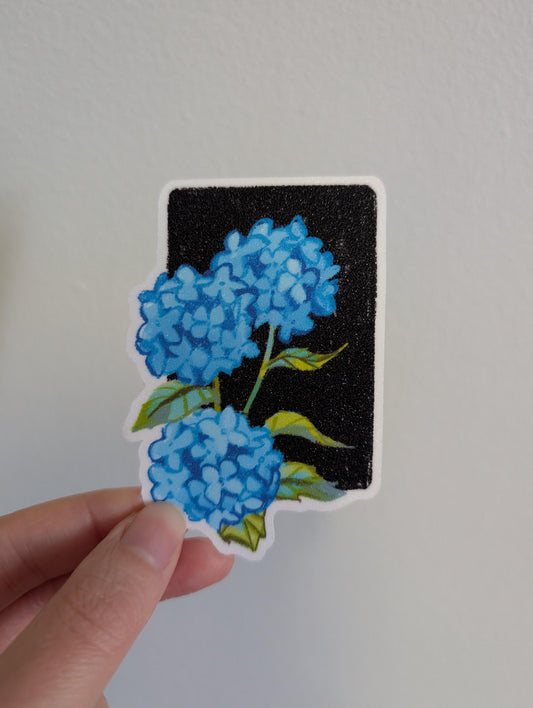 Hydrangea | Glitter Sticker