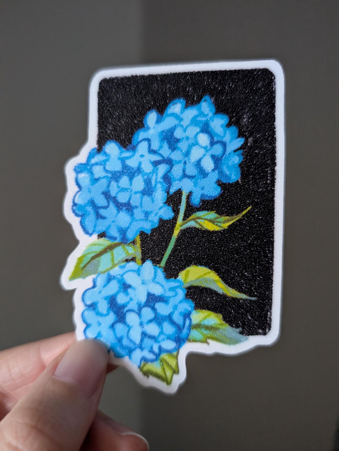 Hydrangea | Glitter Sticker