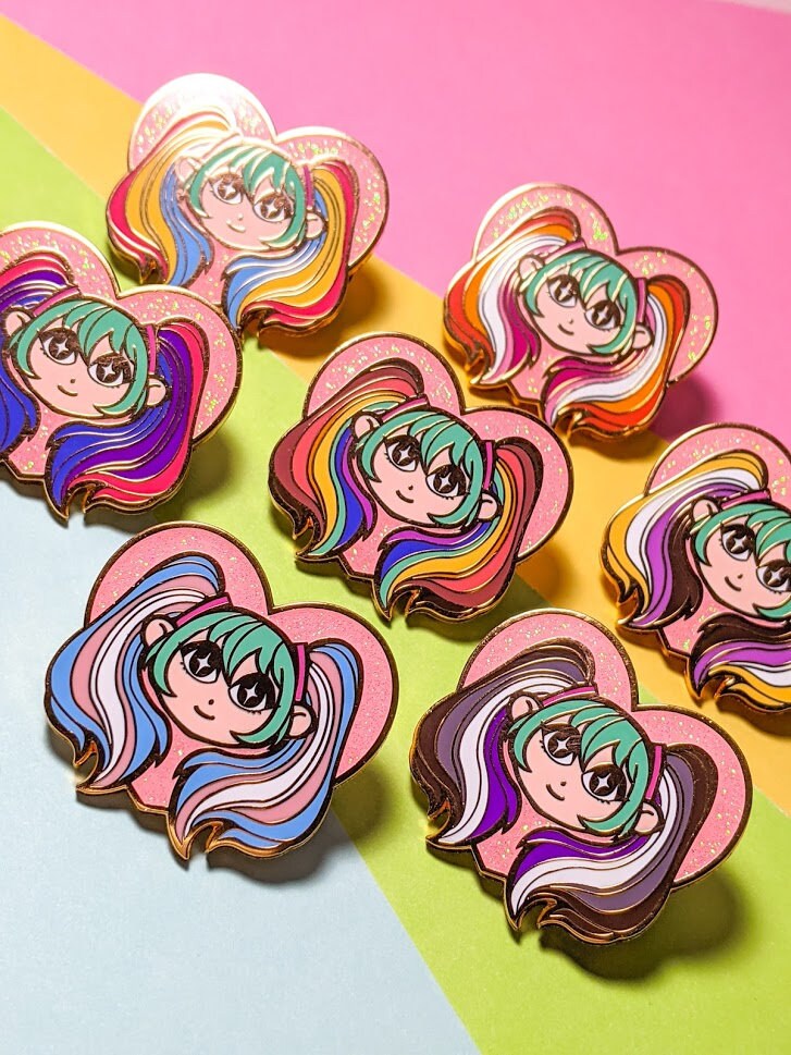 Miku Loves You | Pan Pride | Enamel Pin