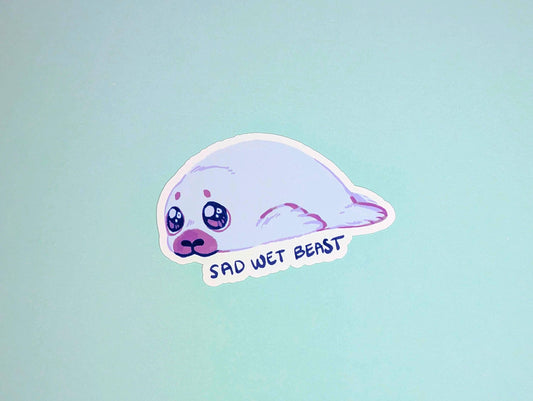 Sad Wet Beast Sticker
