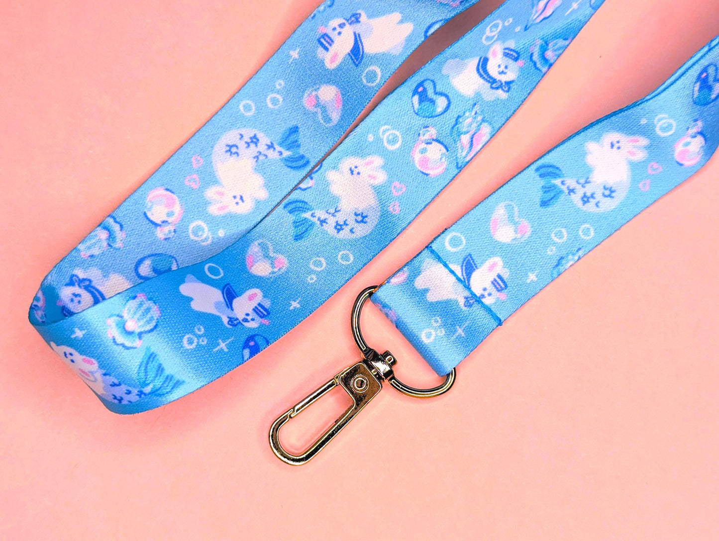 Sea Bunnies Lanyard | Cute Lanyard for Keychain, Card Holder, Accessories