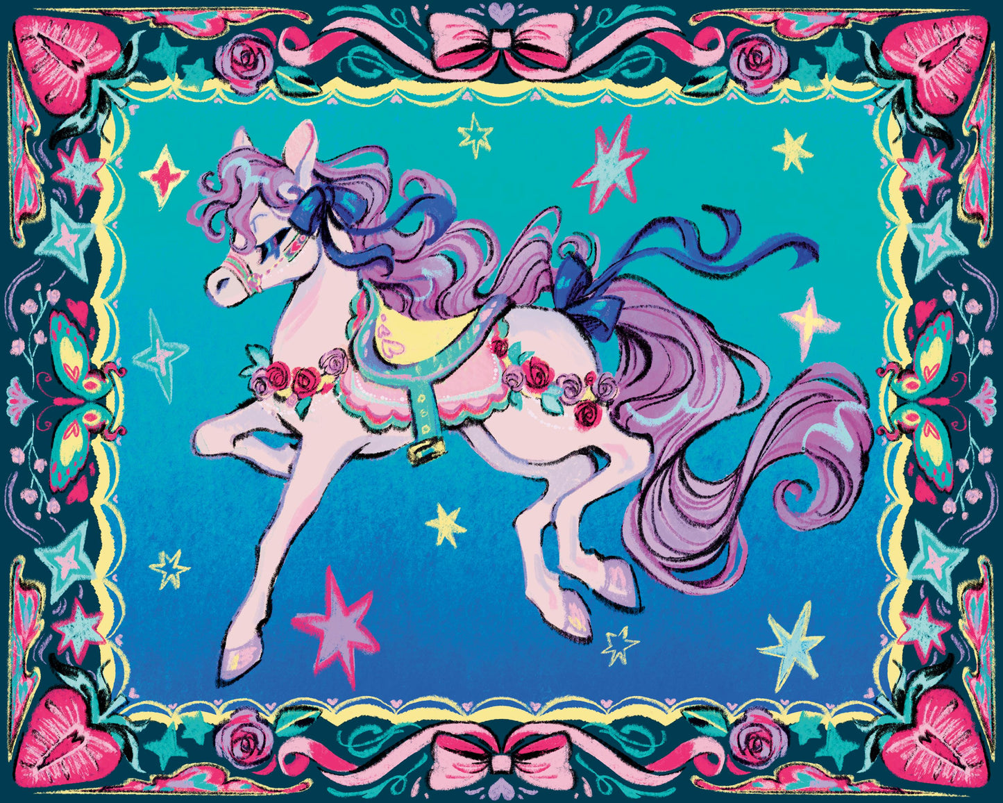 Carousel Horse | Poster Print | Cute Art Print