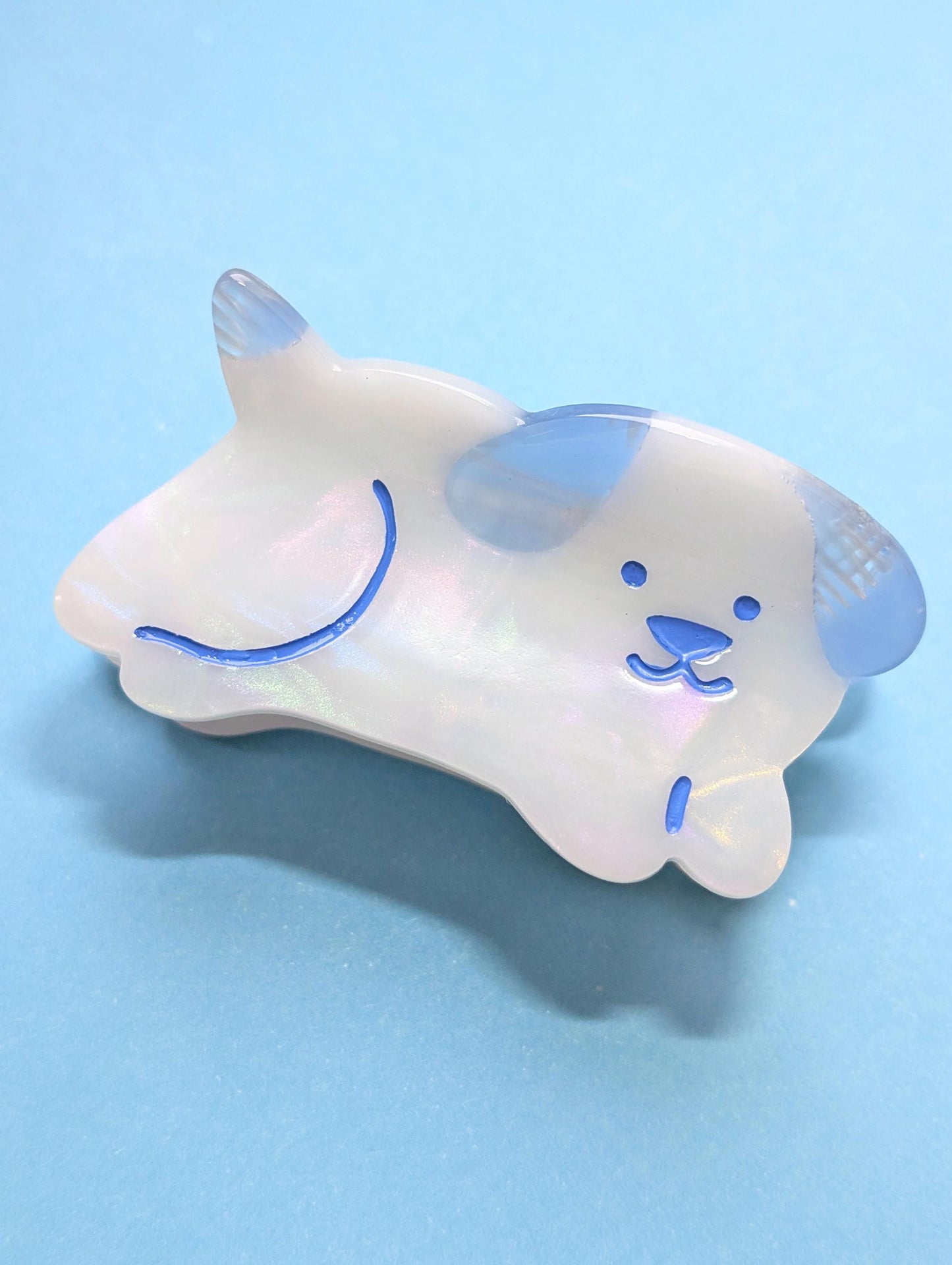 Sky Blue Puppy Small Hair Claw Clip | Cute Hair Accessories