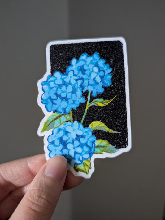 Hydrangea | Glitter Sticker