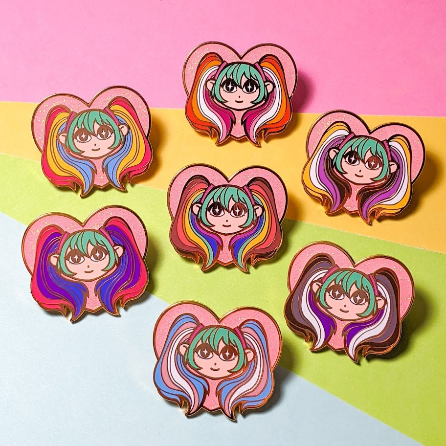Miku Loves You | Bi Pride | Enamel Pin