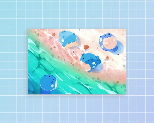 Spheals on the Beach | Postcard Print